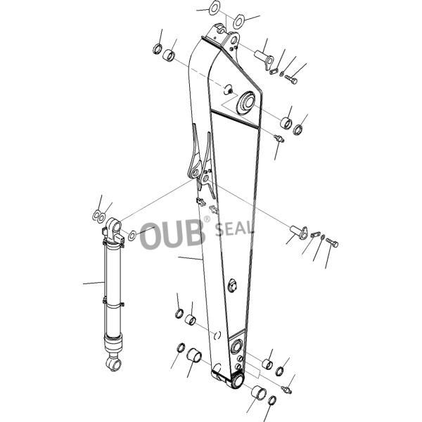 sello verde 2057062180 del polvo del sello VAY del limpiador del cilindro hidráulico de 20-150m m 7077710620