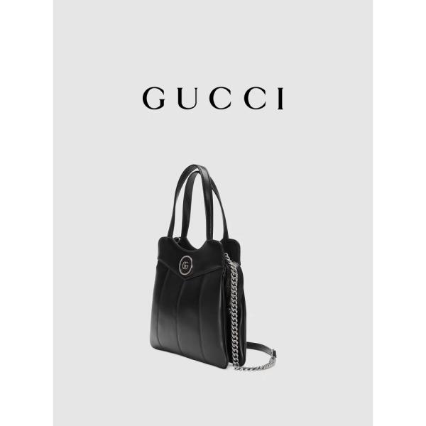 Silhouettes en cuir de Tone Gucci Tote Mini Classic de palladium