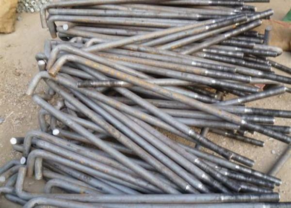 Carbon Steel Foundation L Anchor Bolts , Hold Down Bolts For Concrete M24 M36