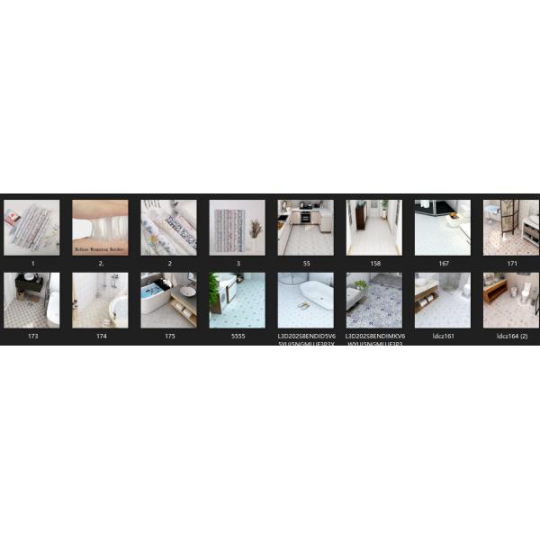 Adesivo autoadhesivo para piso 3D para decoración de baño estilo clásico