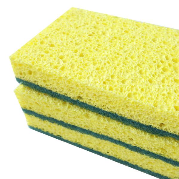 Customizable Eco Friendly Kitchen Sponge Scourer 100 Percent Biodegradable Materials Powerful Effective Cleaning