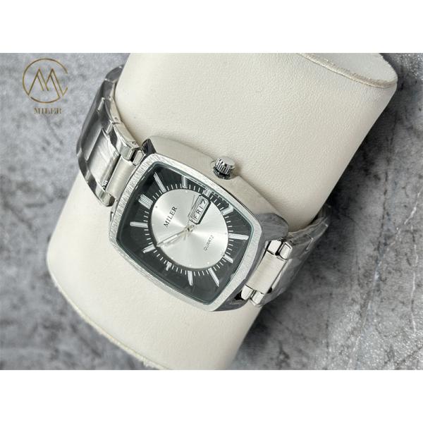 Reloj de pulsera de cuarzo Cusotm Logo Reloj de pulsera de acero inoxidable Reloj automático de lujo