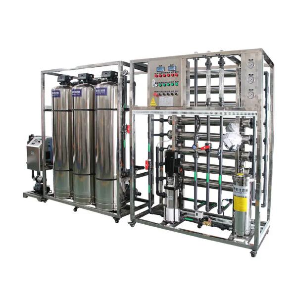 3TPH 5.5kW-380-415V 3xSS304 Tanks Brackish Water Reverse Osmosis Water Plant