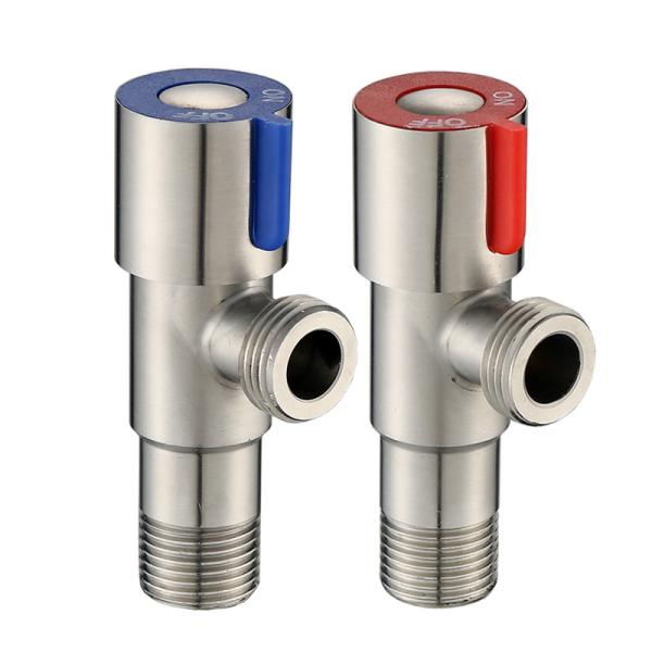 Media Water 90 Degree 1/2 Brass Valve Element Angle Valve for Bathroom Kitchen Toilet