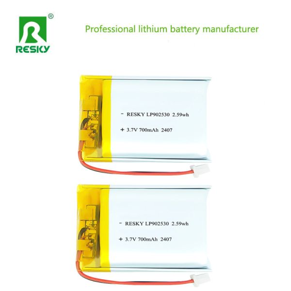 Square Lipo Battery Cell 902530 3.7V 700mAh Rechargeable Lithium Ion Polymer Battery For GPS