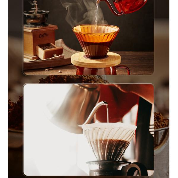 Coffee Paper Filter V-shaped for Modern Eco-Friendly Disposable Brown Cone-Shaped Design