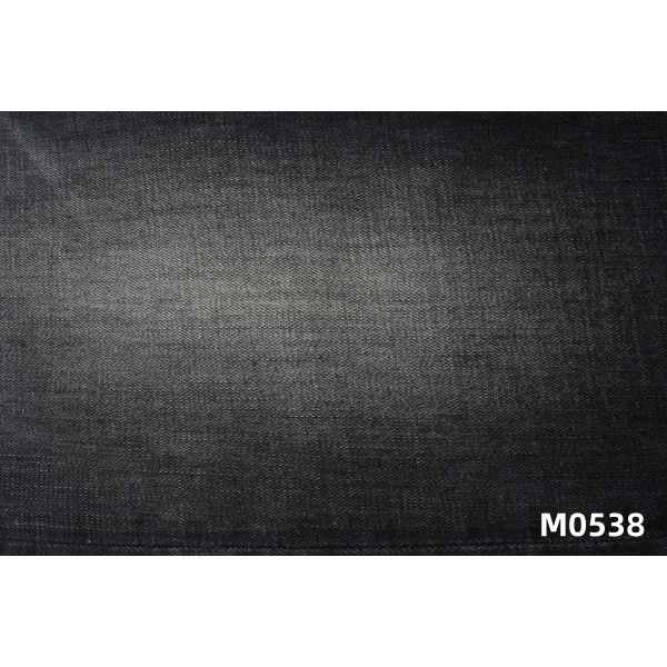 76% Cotton Stretch Yarn-Dyed Denim Fabric 12 oz Black Crosshatch Slub for Men/Women Apparel Workwear