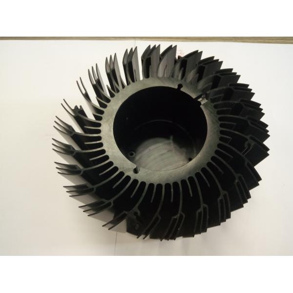 Sun Flower Aluminium Extrusion LED Heatsink Black Hard Anodize
