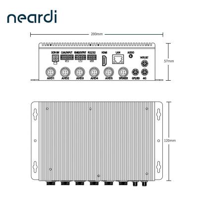 RK3399PRO SoC Véhicule sans ventilateur PC intégré Ordinateur 3 TOPS NPU 32 GB EMMC