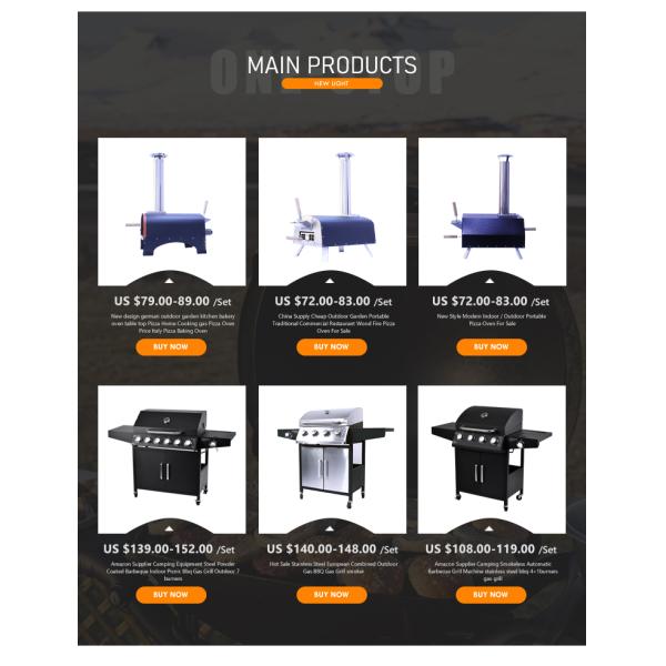 Торговая газовая пиццерия на открытом воздухе с пиццерийным камнем и аксессуарами