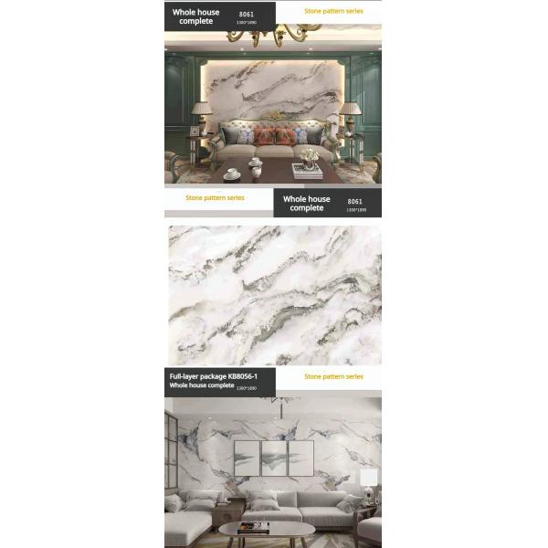 УФ ПВХ мраморная доска Внутренние декоративные пластиковые листы Стенные покрытия 3D печать ПВХ мраморная УФ-лист