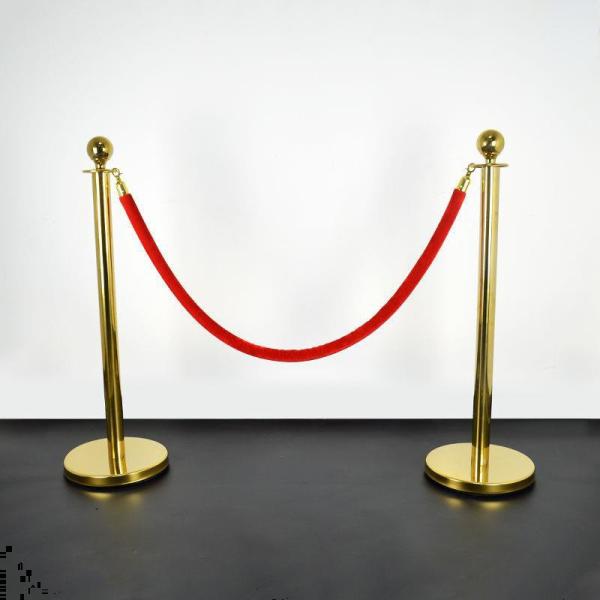Crowd Control Velvet Rope Stanchions Hotel Lobby Supplies Gold Silvery White
