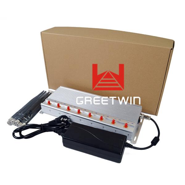 8 Antennas Cell Phone Signal Blocker Jammer Desktop Type With Aluminium Box