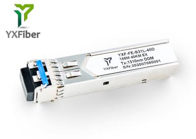 Módulo da fibra ótica de MSA SFF-8472 DDM 1310nm 40km 155M SFP