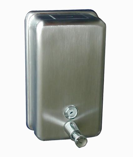 Stainless Steel Wall Mount Manual Hand Soap Dispenser With Brass Pump For Commercial