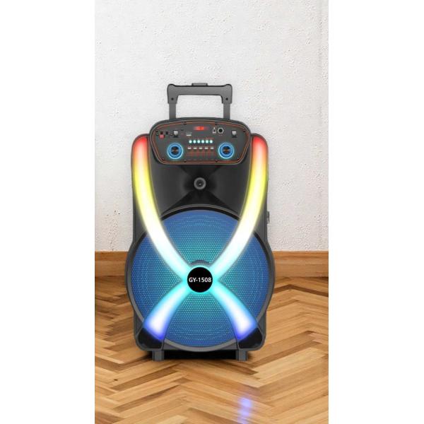 Packing Size 442*382*715MM Portable Party Speaker with 18-inch Bass Speakers and Karaoke PA System Included