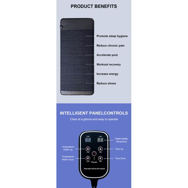 Crystal Jade Far Infrared Heating Mat PEMF Pad For Pain Relief 110V-240V