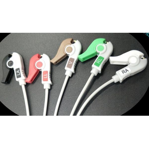 For Schiller Eos Type Five Compatible Medical Consumables Five-Lead ECG Monitoring Disinfecting Cable For Split ECG