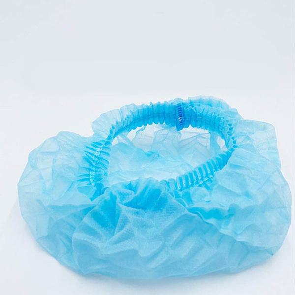 Blue Salon Disposable Head Cover Anti Dust Bouffant Hair Nets Breathable
