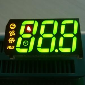 0.67インチ3ディジット7の区分表示共通の陽極緑の黄色の赤
