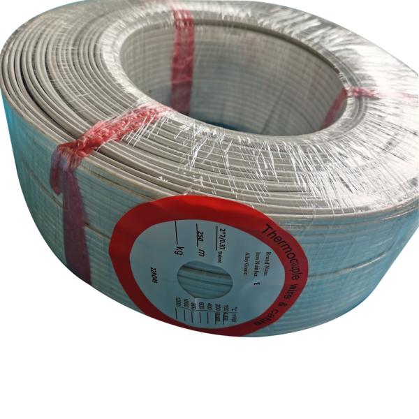 Tipo cabo do fio K da extensão do par termoelétrico do silicone da fibra de vidro da compensação do PVC