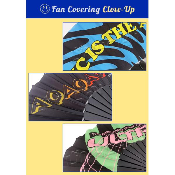 Custom 23cm PVC Plastic Hand Fan Promotional Business Gift with Printing