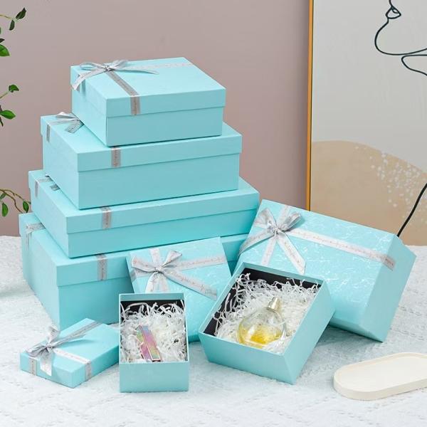 Light Blue Bow Gift Box Scarf Souvenir Gift Box Valentine'S Day Gift Box