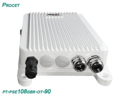 OEM 55 Volt 1100mA 90W Outdoor PoE Injectors 6KV Lightning Protection
