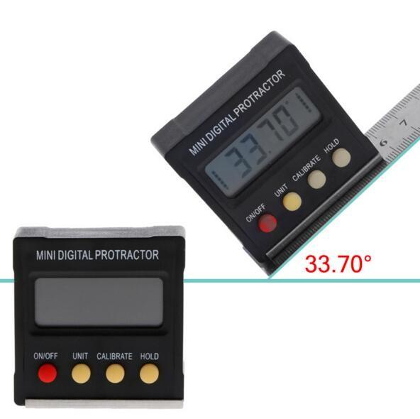 4x90 Degree Electronic Box Gauge Level Inclinometer Magnetic Base Measuring Tool