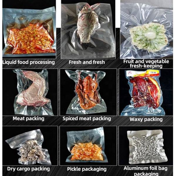 Máquina de embalaje a vacío de doble cámara para mariscos / carne salada / pescado seco / cerdo / carne de res / arroz
