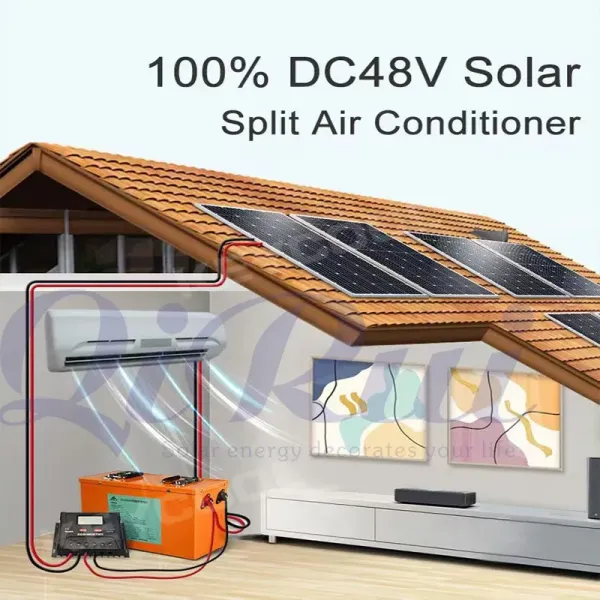 9000BTU 12000BTU Wall Mounted Hybrid Split Solar Power Thermal Air Conditioner