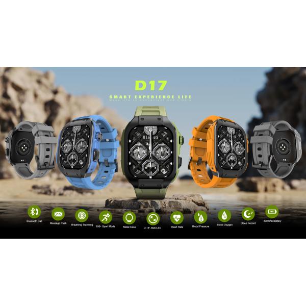 D17 Sport Smart Watches Fitness Tracker Heart Rate Sleep Monitoring HD Screen IP68 Waterproof