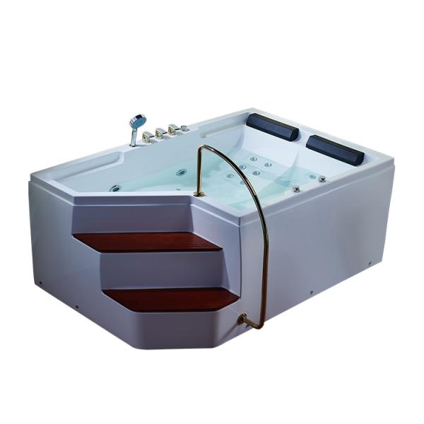 Bubble Air Massage Bathtubs For 2 Person Hydrotherapy Hot Tub 1750mm