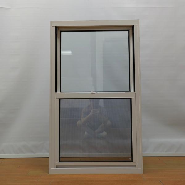 Vertical Sliding  Aluminium Single Hung Windows Grey Commercial Single Hung Aluminum Window