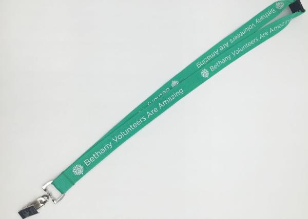 Mint Green Lanyard / Screen Printed Lanyards With Environmental Protection Material