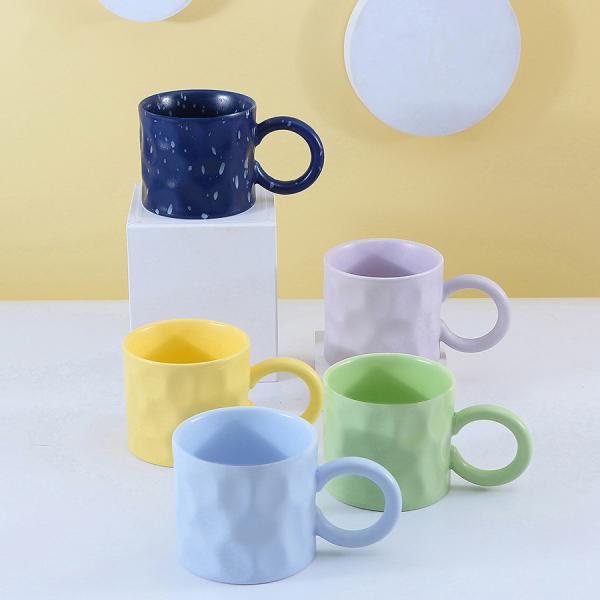 Restaurants A Grade Glazed Ceramic Coffee Porcelain Mugs With Handle