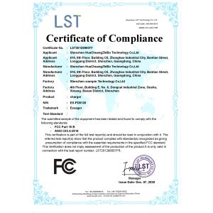 Shenzhen Huachuang Zhibo Technology Co., Ltd. Certifications