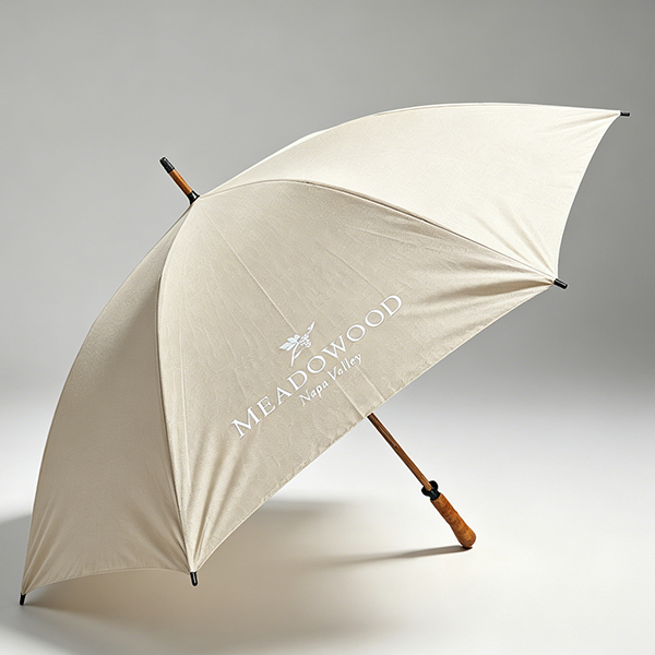 Custom 60 Inch Wooden Handle Windproof Umbrella
