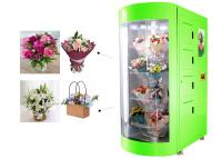 Máquina de venda automática inteligente da flor da parte alta exterior interna do uso com a janela de vidro e controlo a distância transparentes