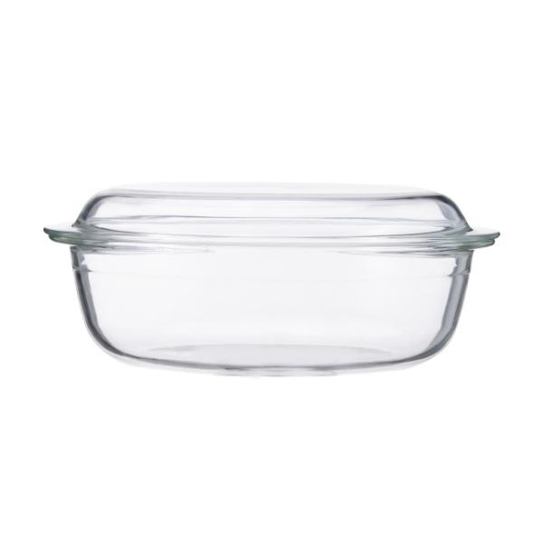 Modern Large Glass Casserole Dish With Lid Microwavable Heat Resistant