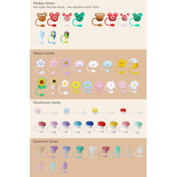 Новое прибытие сердце бриллиант блеск дизайны соломенная крышка топер 3D 10 мм соломенные топеры шляпы для кубков чашки стаканы