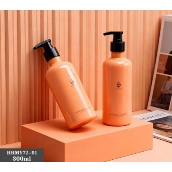 Customized Plastic Luxury Shampoo Bottles 300ml PET Bottle
