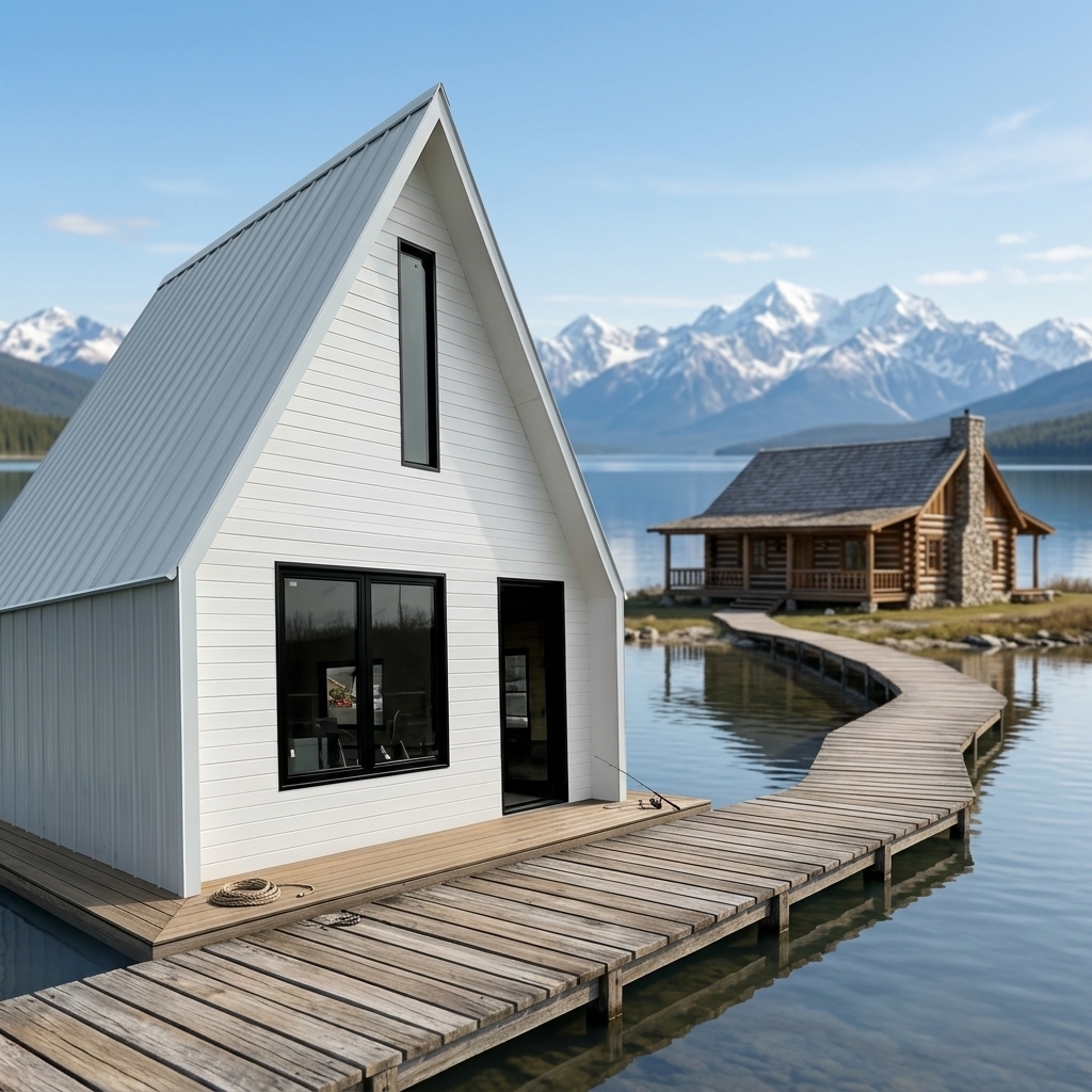 Luxury Triangle Prefab Home, Unique Modern Stylish Design High Quality Prefabricated Living House