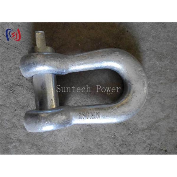 High Strength Shackle with 300KN Maximum Pulling Force 10KV-500KV Rated Voltage and 60-160 Hook Slot Length for Transmission Lines