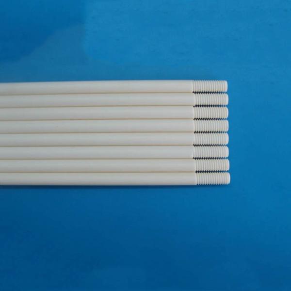 Threaded 99% Alumina Ceramic Rod With Screw Thread For Machine Components