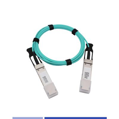 40G Active Optical Cable(AOC) QSFP+ OM3 Active Cable 1m LSZH Aqua