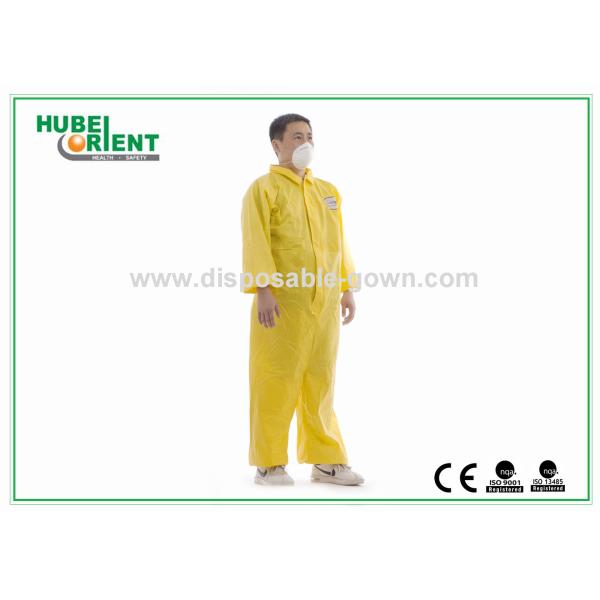 Non-Woven Disposable Coveralls Wihtout Hood And Feetcover For Factory And Hygienic Environment