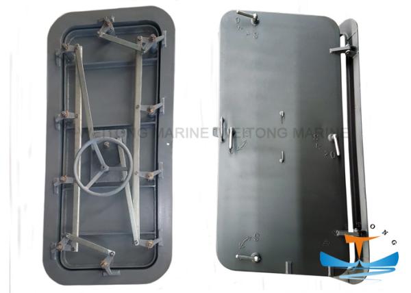 Fireproof Marine Hatch Doors , Gastight Single Marine Steel Doors For Vessel
