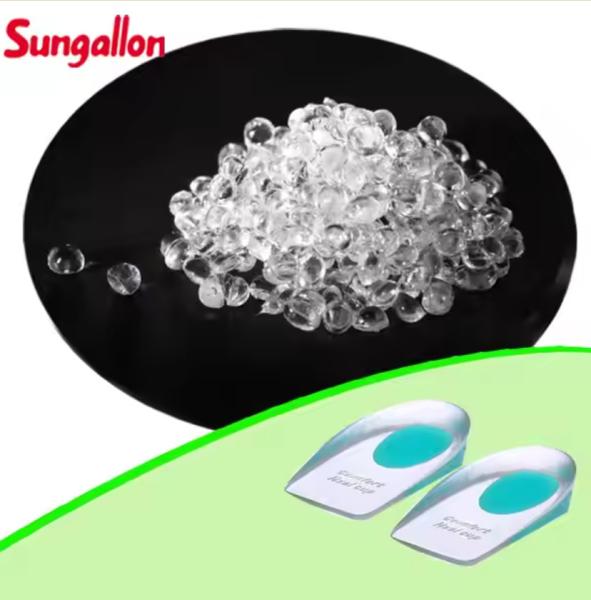 Granules bruts TPE transparents de dureté 10A à 95A pour semelles et produits de soins des pieds