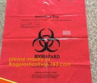 Saco de lixo Waste do Biohazard, saco de lixo amarelo do asbesto do saco de plástico dos resíduos perigosos, saco do zíper do biohazard, bagease, pac